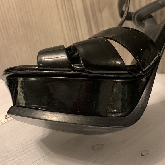 YSL Tribute Patent Leather Platform Sandal - Picture 8 of 11